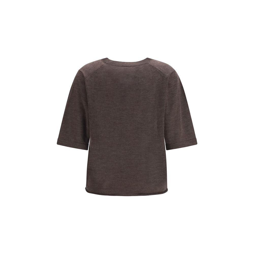 Loulou De Saison Nala Brown Cashmere T-Shirt