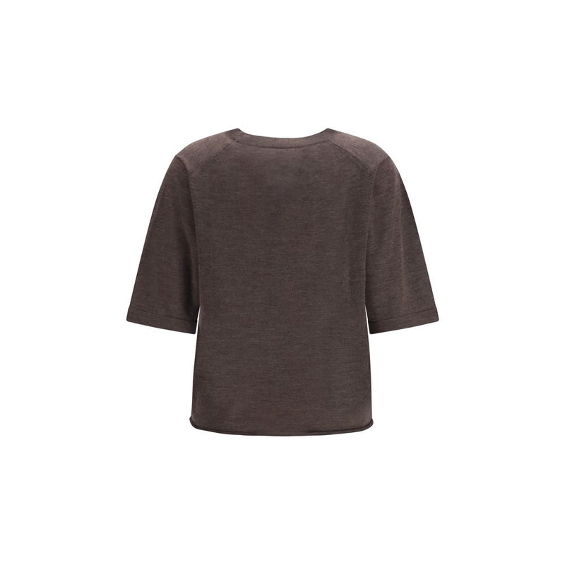 Loulou De Saison Nala Brown Cashmere T-Shirt
