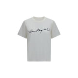 T-Shirt en Coton Blanc MM6 Maison Margiela