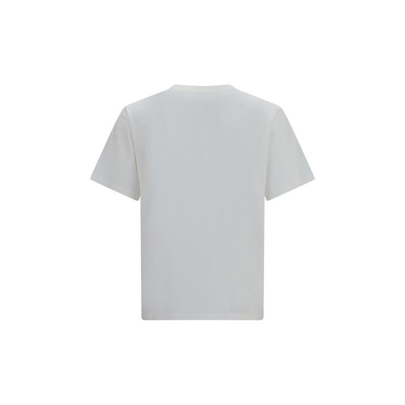 MM6 White Cotton T-Shirt with Central Print