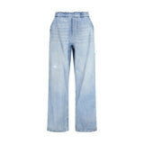 MM6 Blue Cotton Wide-Leg Jeans Denim for Women