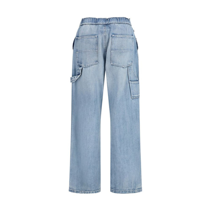 MM6 Blue Cotton Wide-Leg Jeans Denim for Women