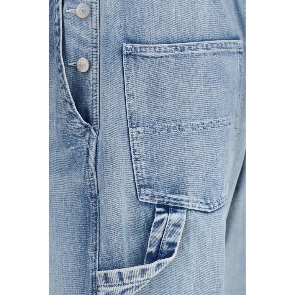 MM6 Blue Cotton Wide-Leg Jeans Denim for Women