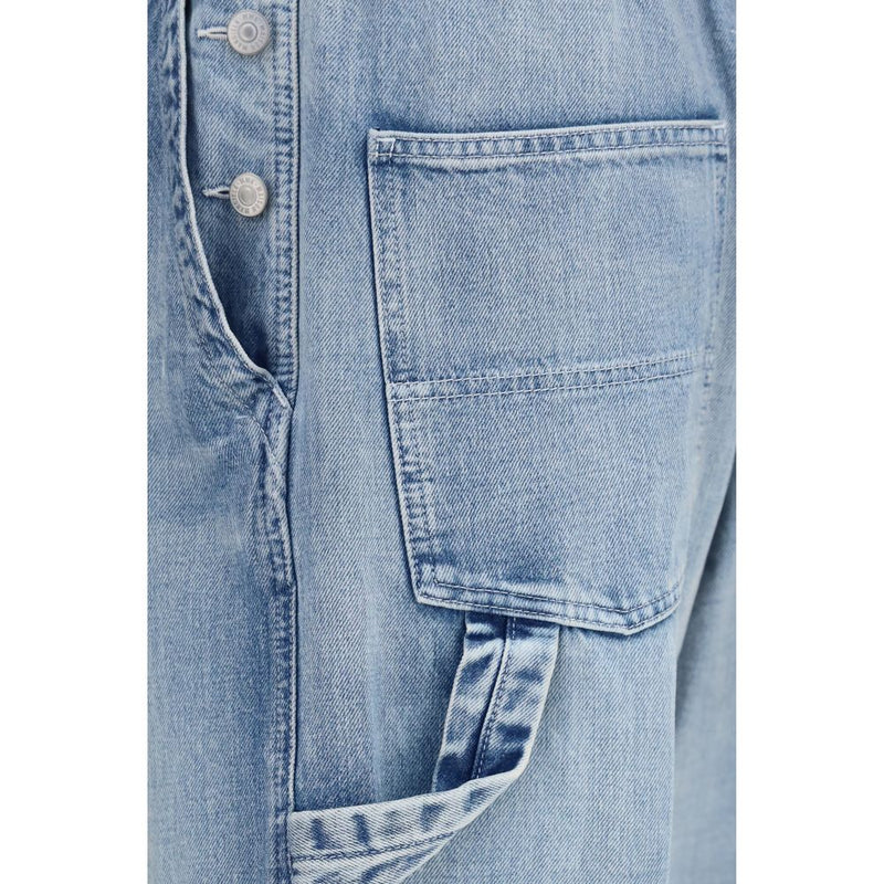MM6 Blue Cotton Wide-Leg Jeans Denim for Women