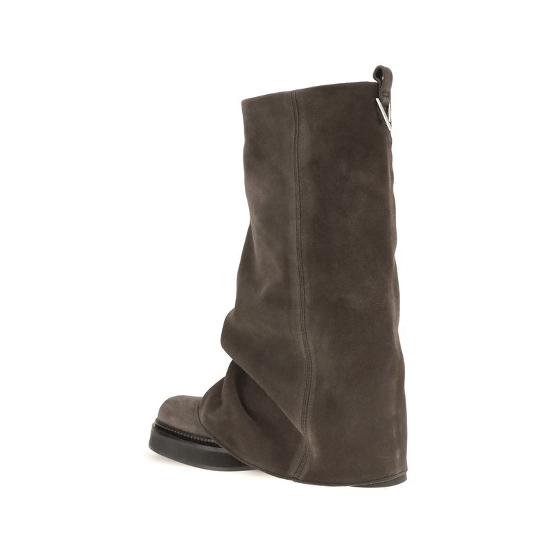 The Attico Brown Calf Leather Bos Taurus Boots