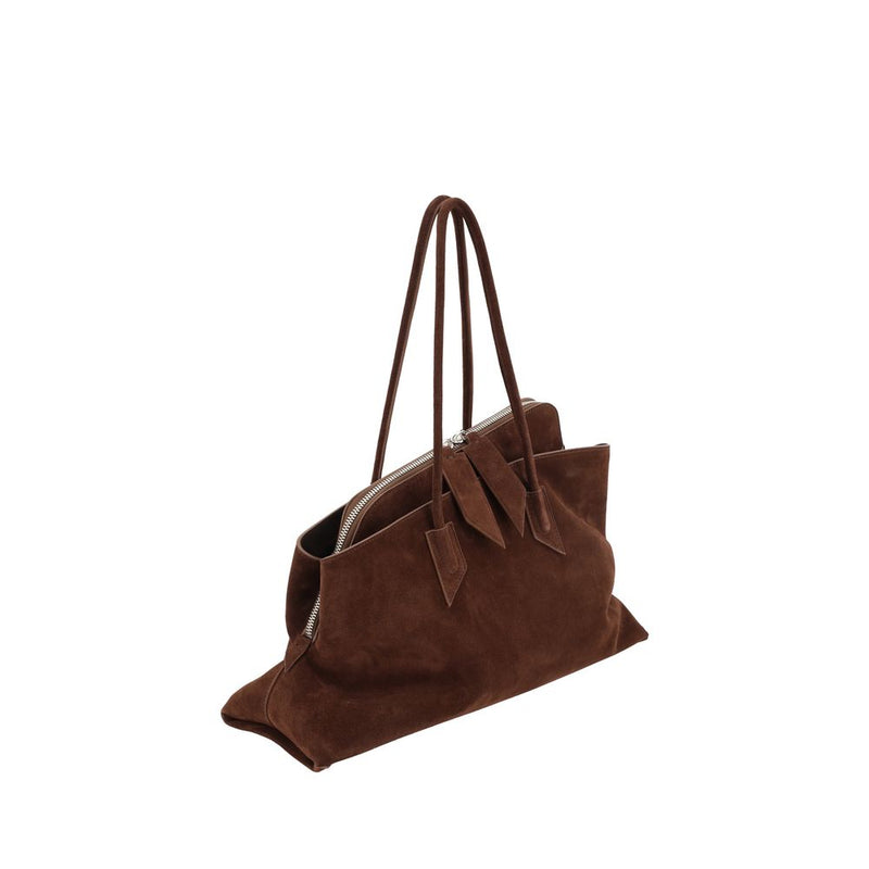 The Attico Brown Calf Leather Bos Taurus Shoulder Bag
