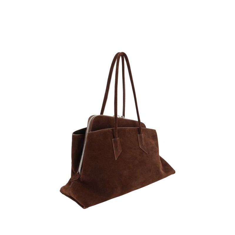 The Attico Brown Calf Leather Bos Taurus Shoulder Bag