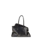The Attico Black Calf Leather Bos Taurus Shoulder Bag