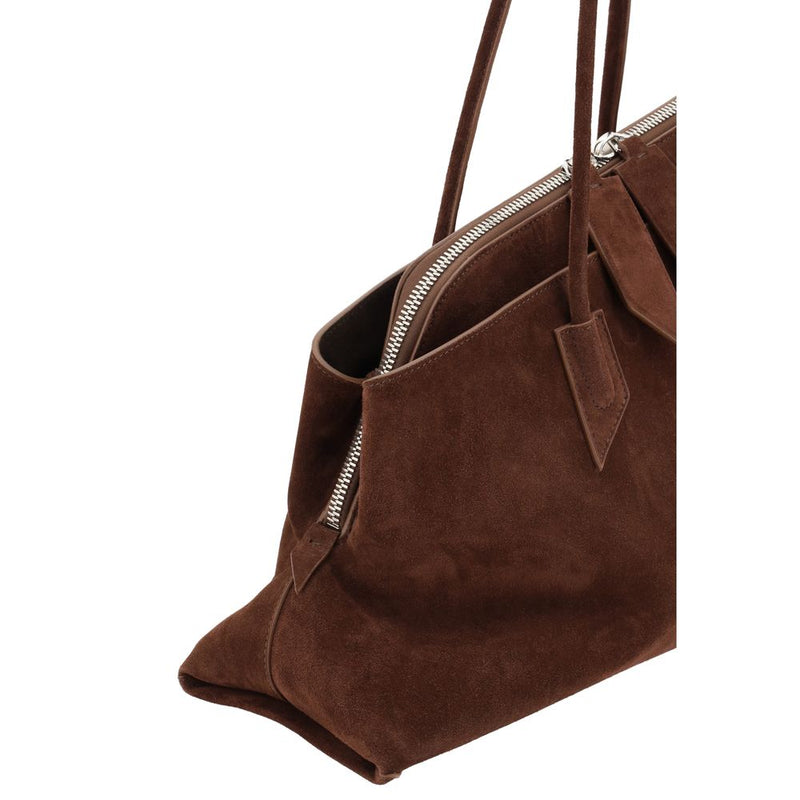 The Attico Brown Calf Leather Bos Taurus Shoulder Bag