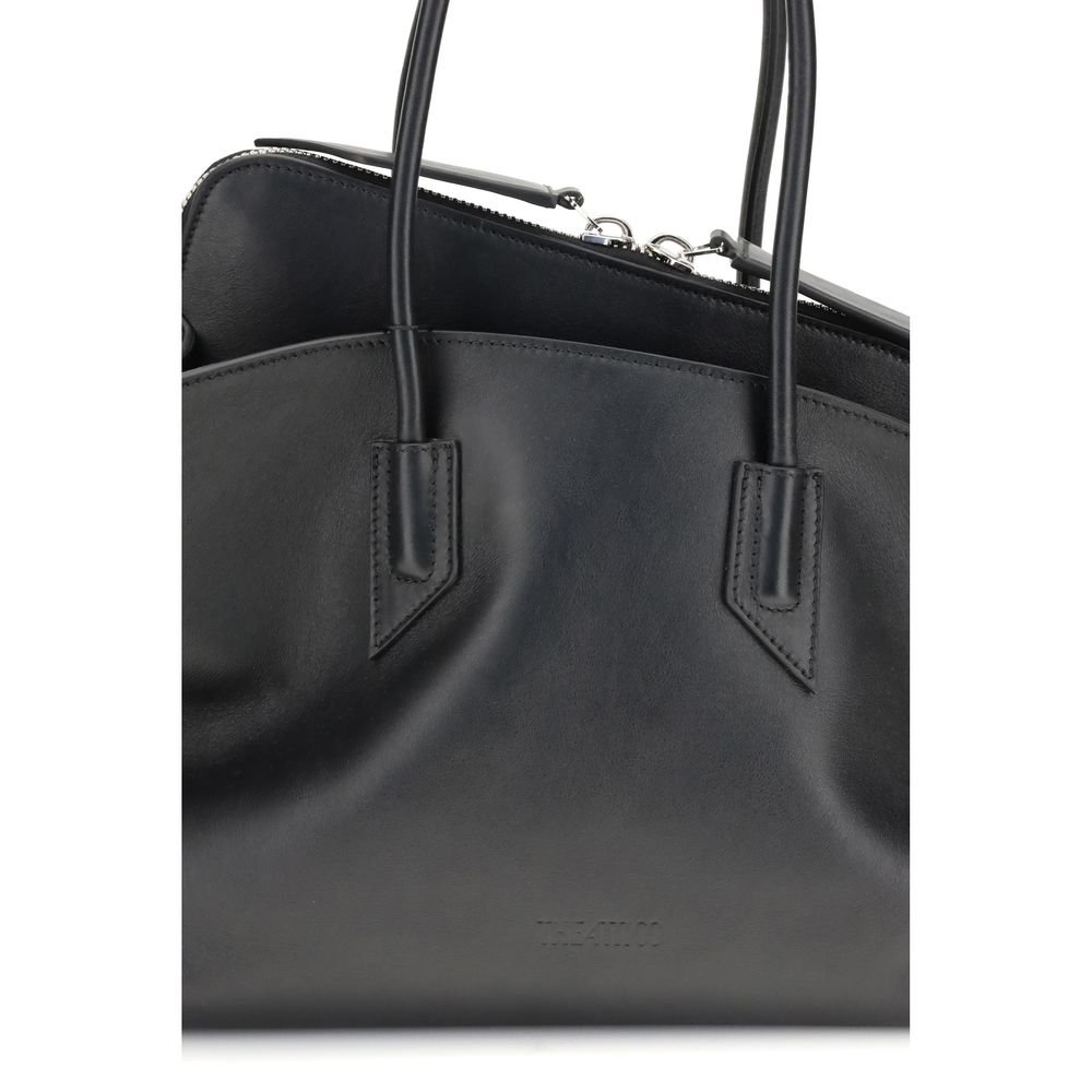 The Attico Black Calf Leather Bos Taurus Shoulder Bag