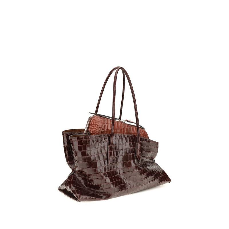 The Attico Bordeaux Calf Leather Bos Taurus Shoulder Bag