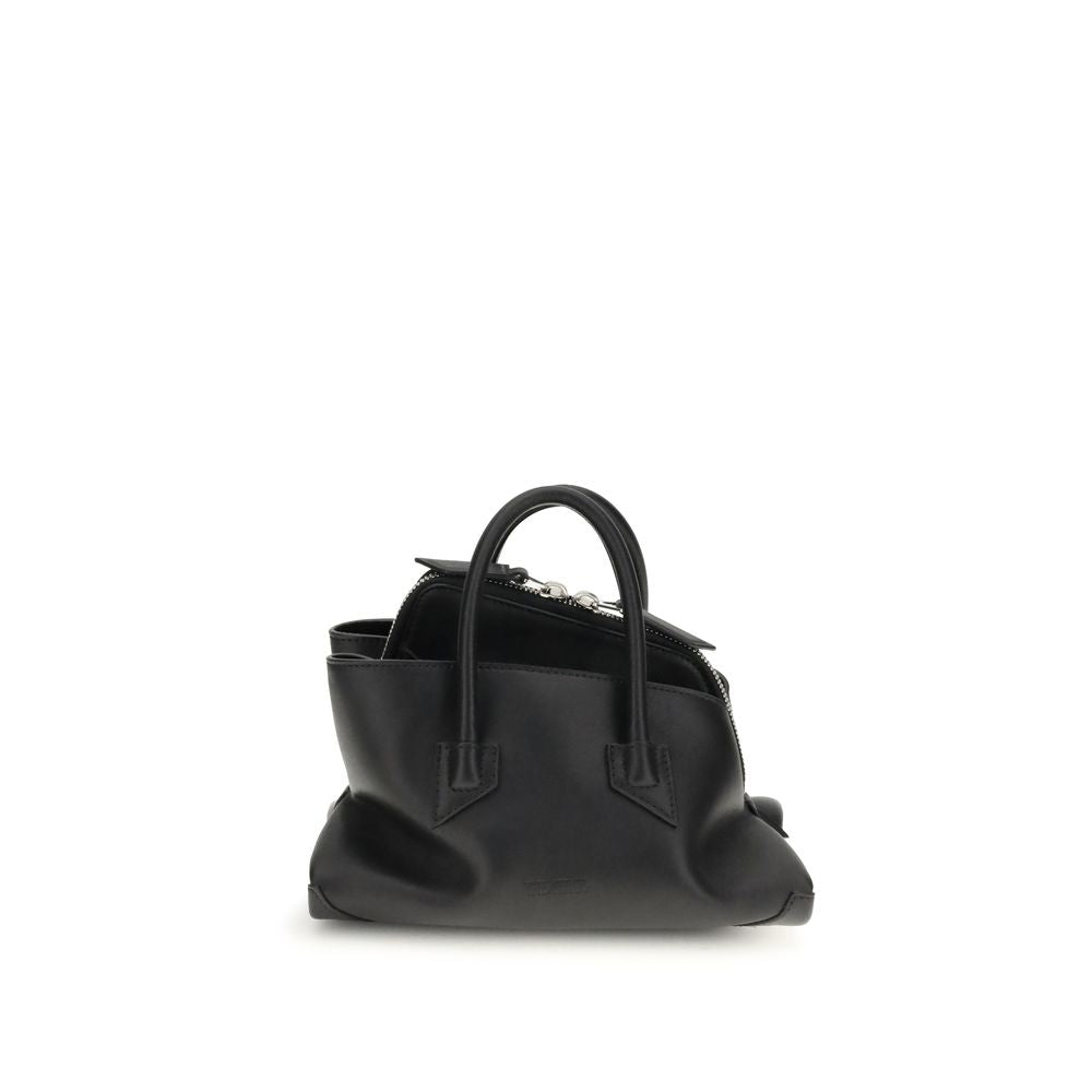 The Attico Black Calf Leather Bos Taurus Handbag