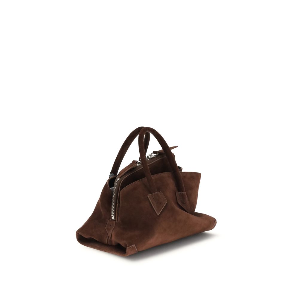 The Attico Brown Calf Leather Bos Taurus Shoulder Bag
