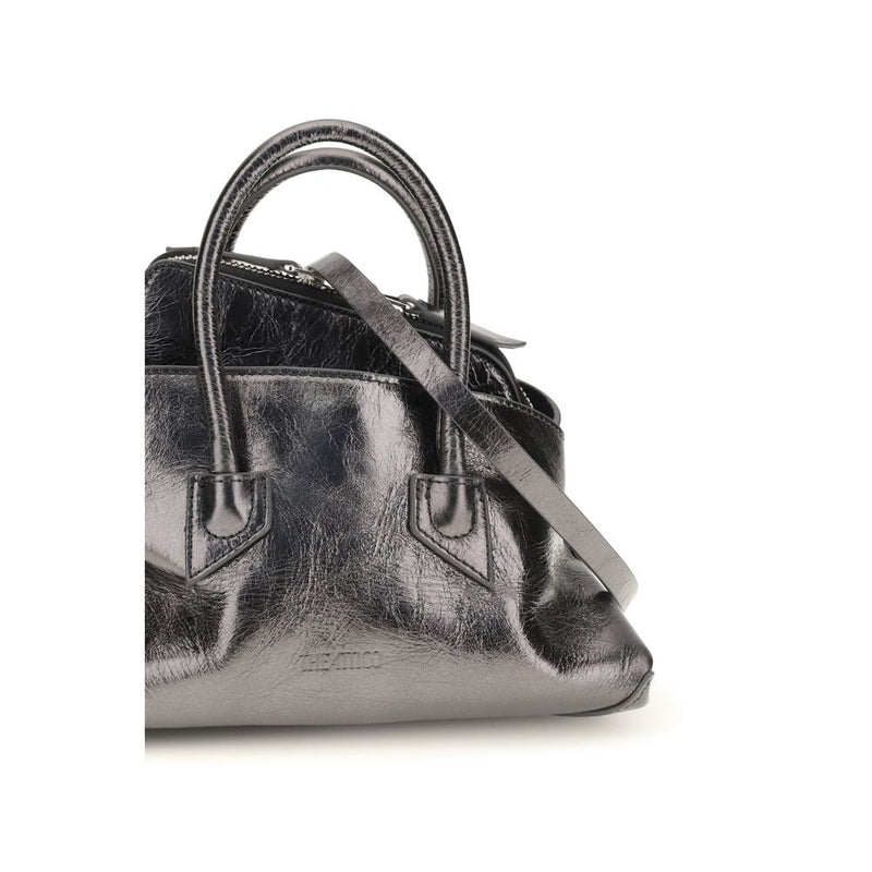 The Attico Gray Calf Leather Bos Taurus Handbag