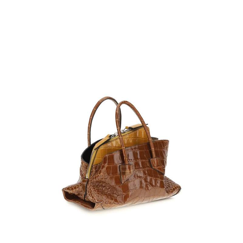The Attico Brown Calf Leather Bos Taurus Handbag