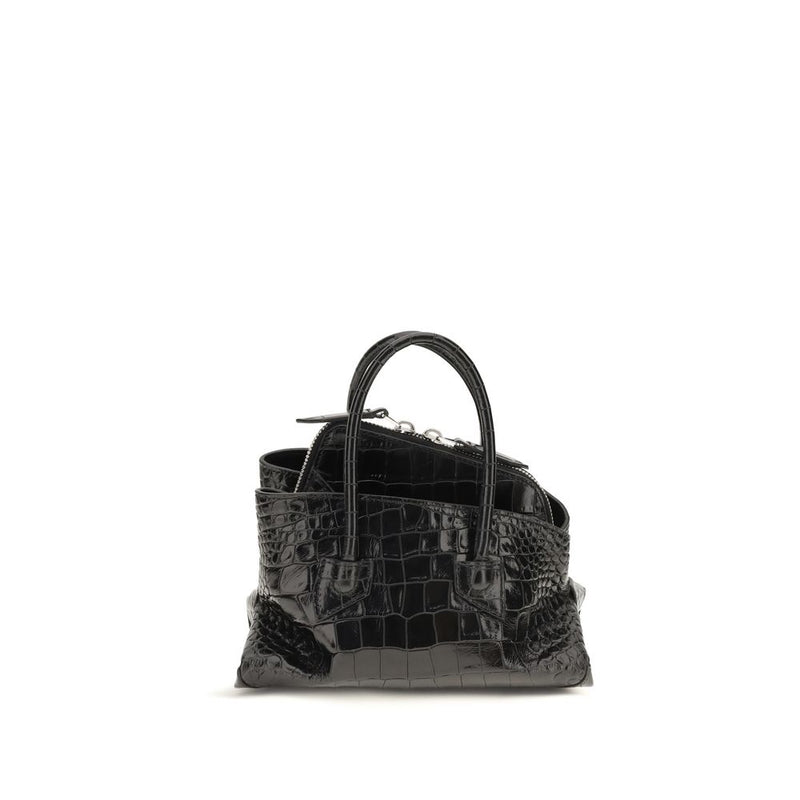 The Attico Black Calf Leather Bos Taurus Handbag