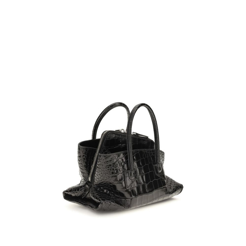 The Attico Black Calf Leather Bos Taurus Handbag