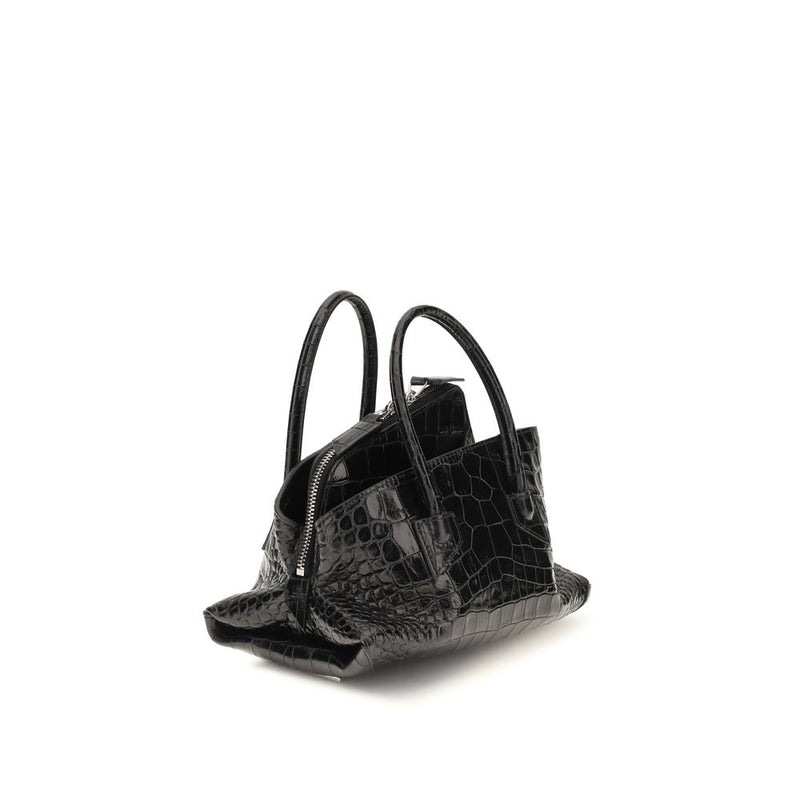 The Attico Black Calf Leather Bos Taurus Handbag