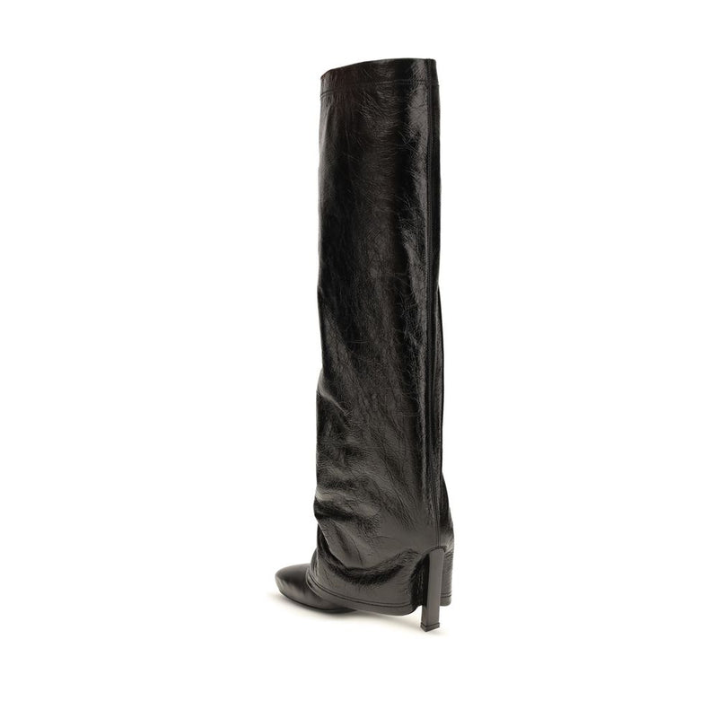 The Attico Black Calf Leather Bos Taurus Ankle Boots