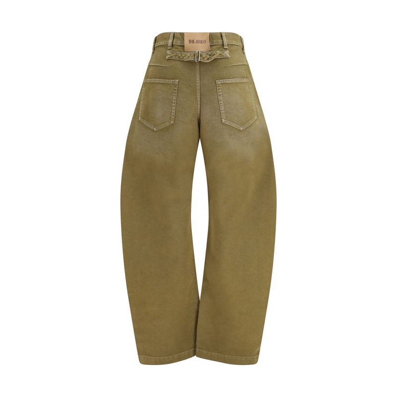 The Attico Brown Wide-Leg Cotton Jeans for Women
