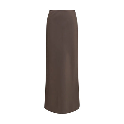 Loulou De Saison Brown Silk Long Skirt