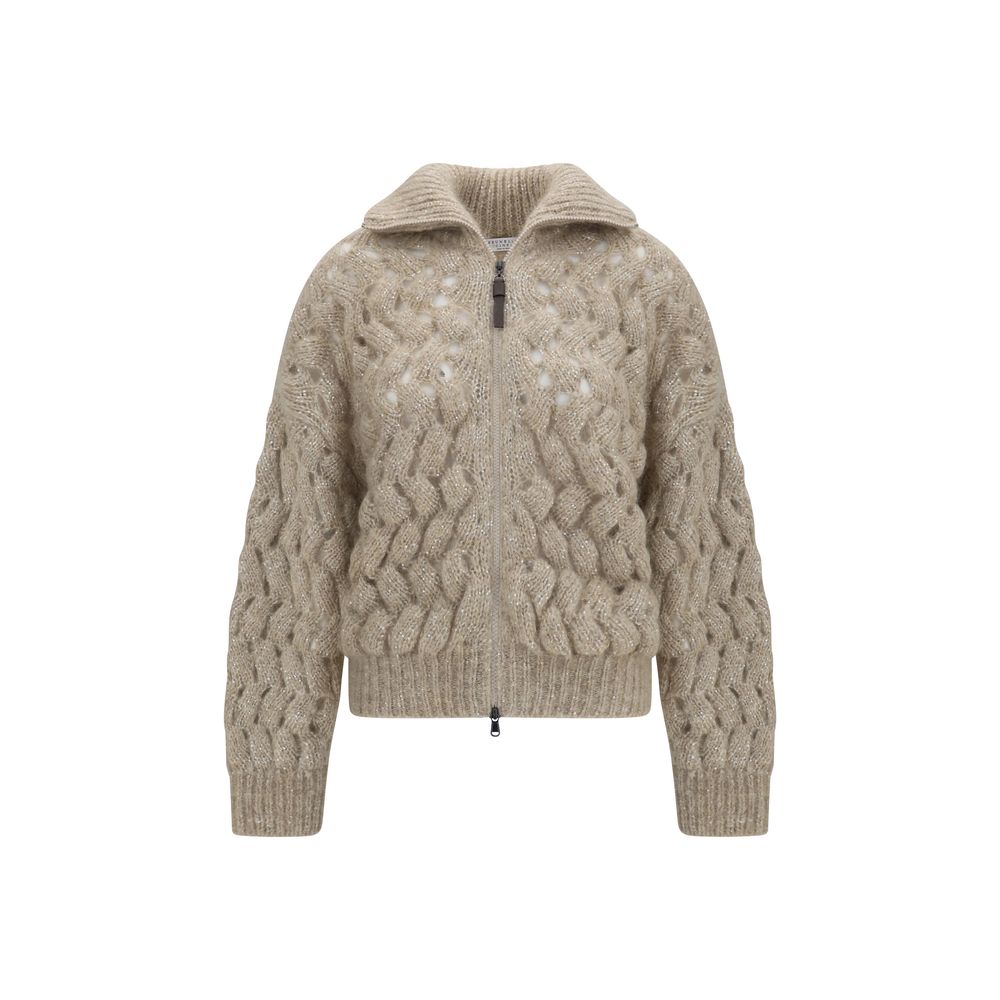 Brunello Cucinelli Beige Wool Oves Aries Cardigan