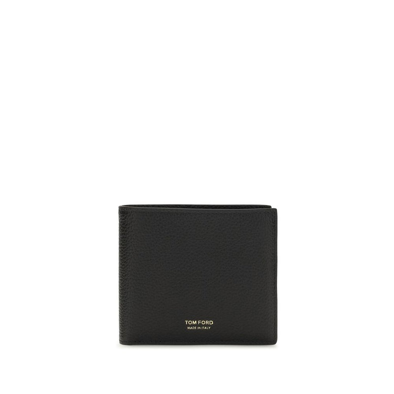 Tom Ford Black Calf Leather Bos Taurus Wallet - Elegant Accessory