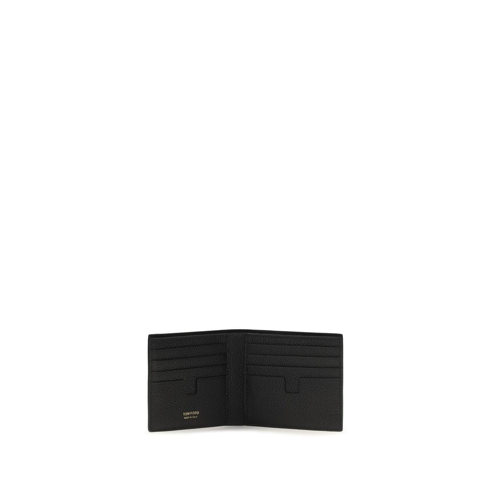 Tom Ford Black Calf Leather Bos Taurus Wallet - Elegant Accessory