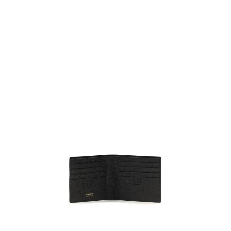 Tom Ford Black Calf Leather Bos Taurus Wallet - Elegant Accessory