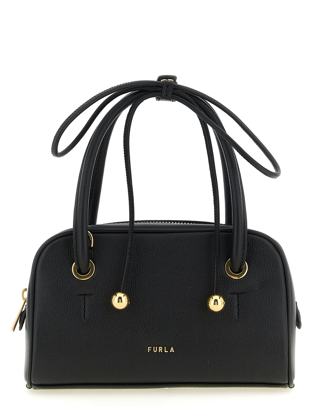 Furla Poppy S Black Calfskin Handbag