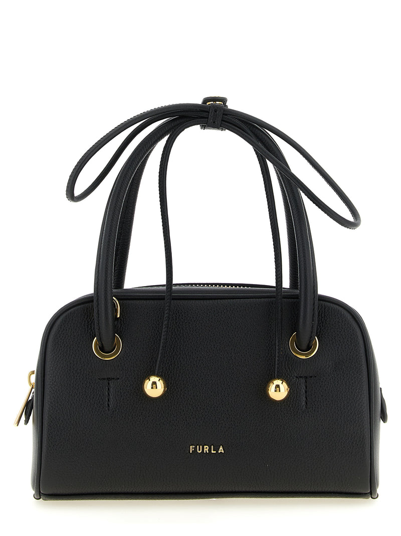 Furla Poppy S Black Calfskin Handbag