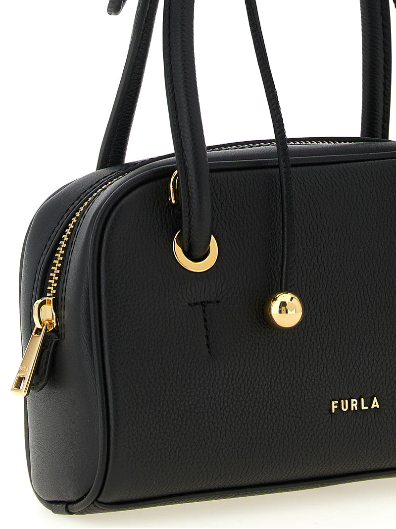 Furla Poppy S Black Calfskin Handbag