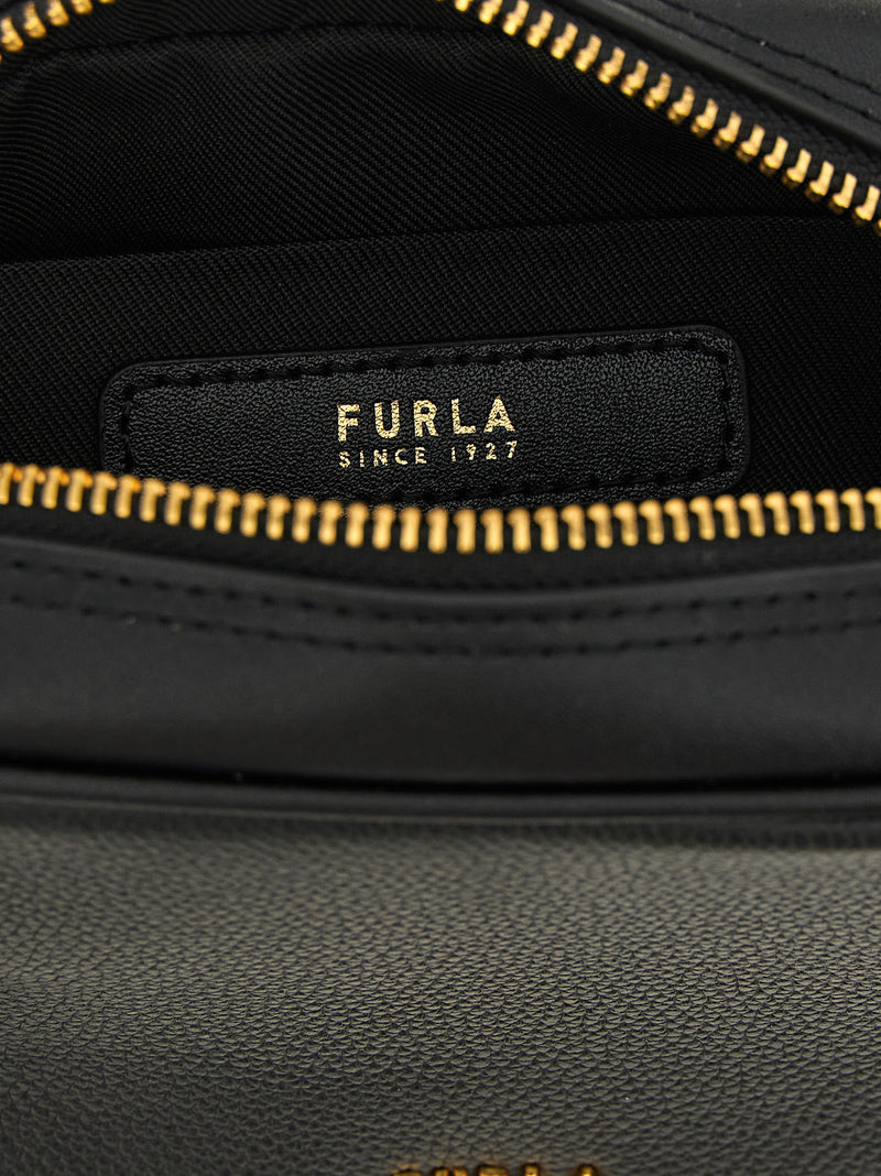 Furla Poppy S Black Calfskin Handbag
