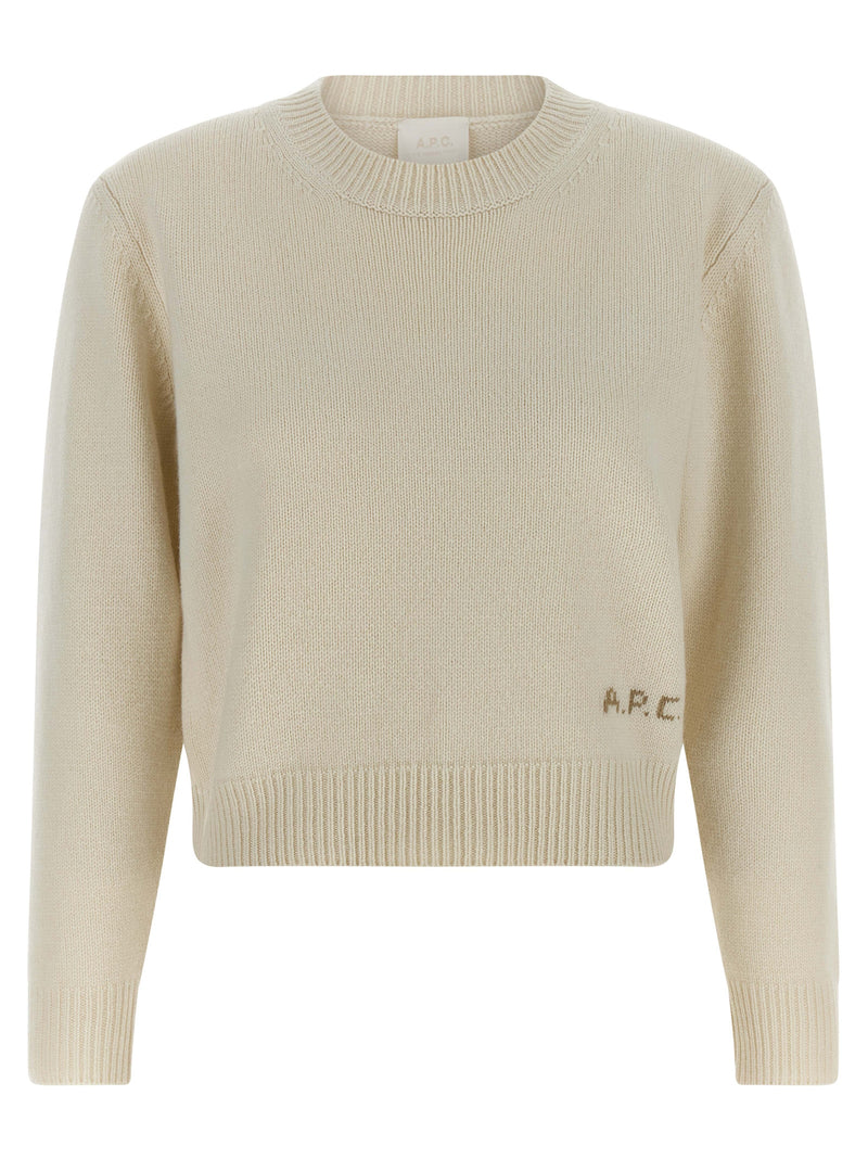 A.P.C. Anna White Wool Cardigan for Women