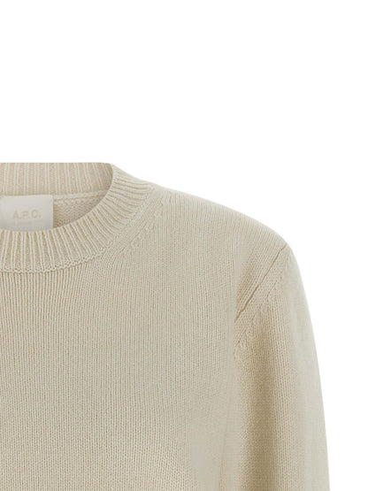 A.P.C. White Wool Cardigan