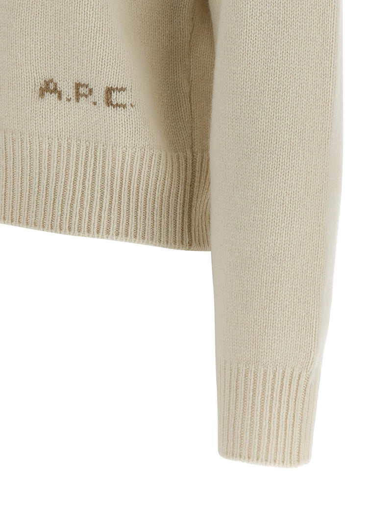 A.P.C. Anna White Wool Cardigan for Women