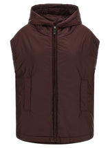 Max Mara The Cube MtcAmbra Bordeaux Sleeveless Jacket
