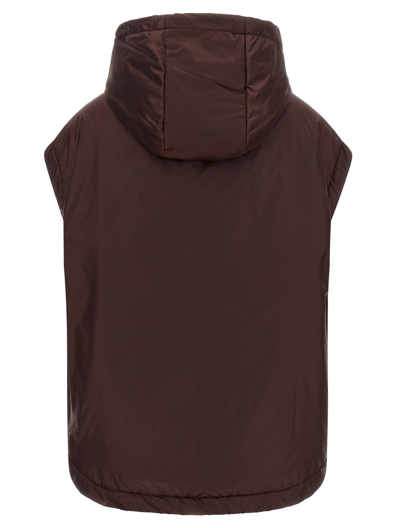 Max Mara The Cube MtcAmbra Bordeaux Sleeveless Jacket