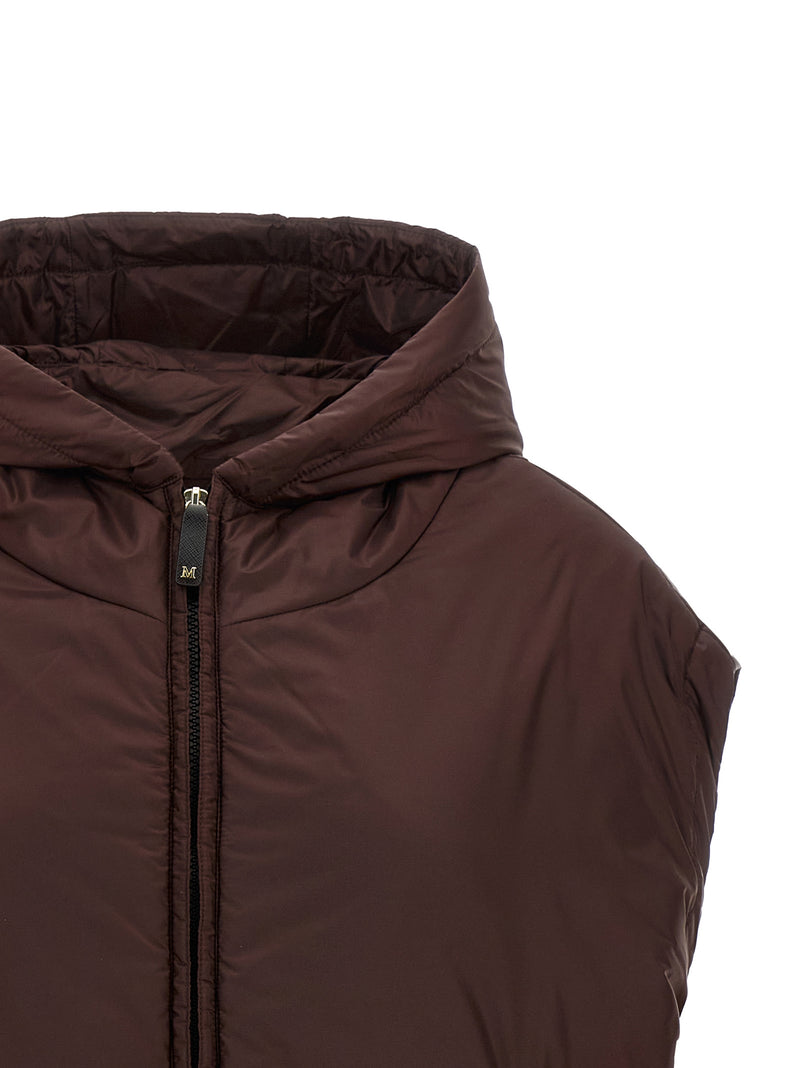 Max Mara The Cube MtcAmbra Bordeaux Sleeveless Jacket