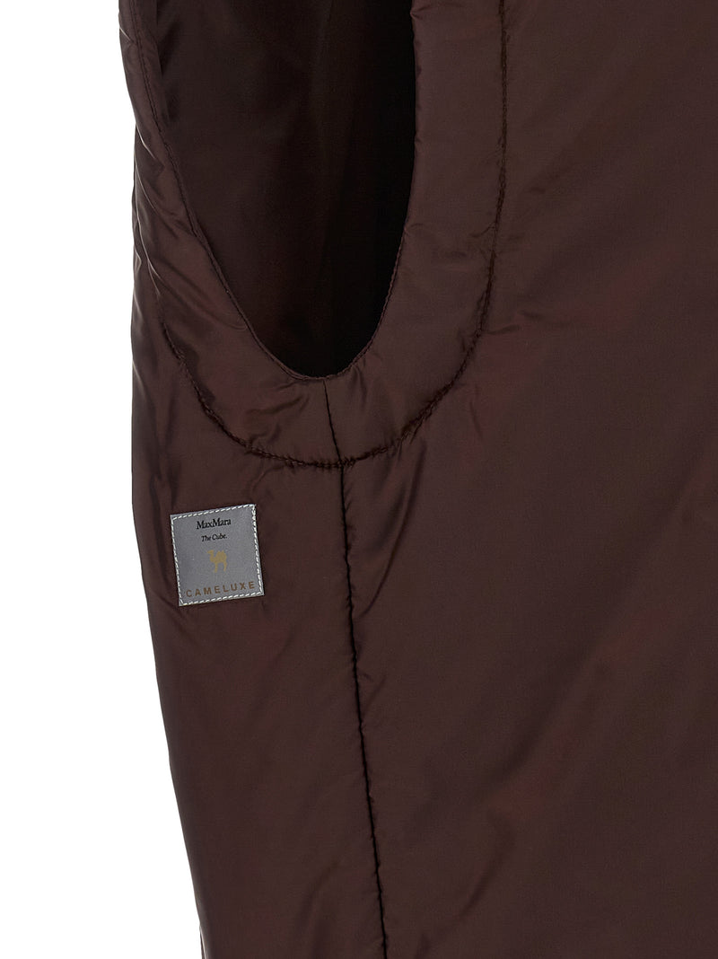 Max Mara The Cube MtcAmbra Bordeaux Sleeveless Jacket