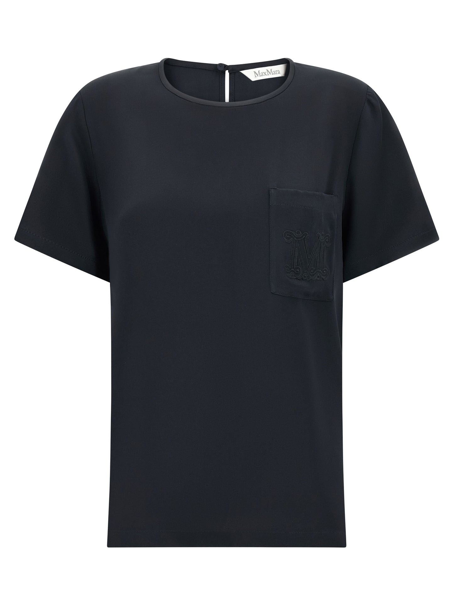 Max Mara Black Silk Blouse