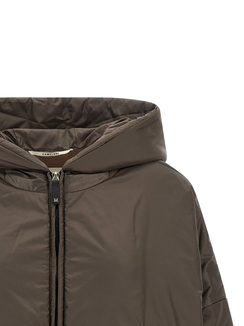 Max Mara MtcFiore Brown Polyester Shell Jacket