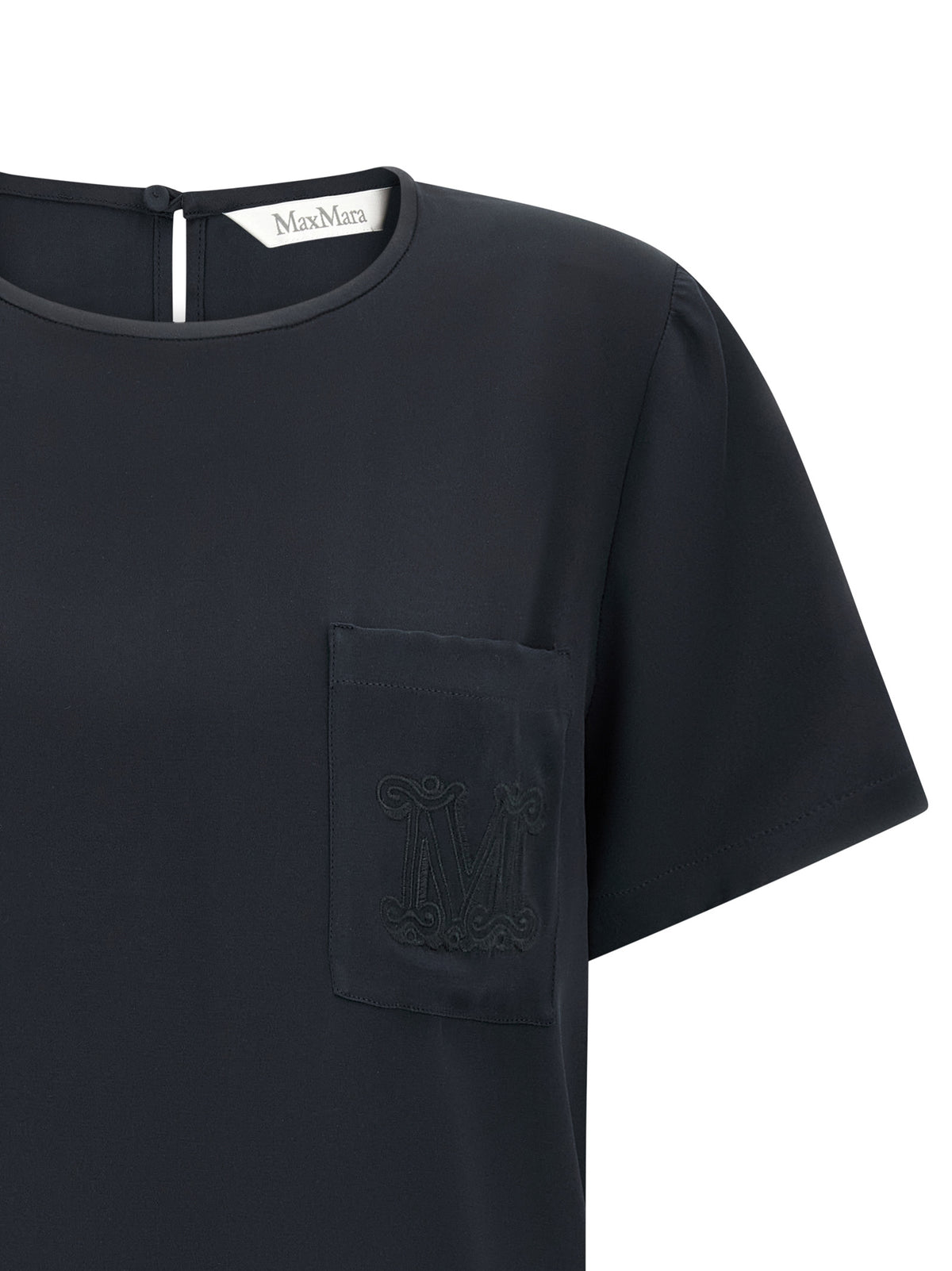 Max Mara MxmPagano Black Silk Blouse