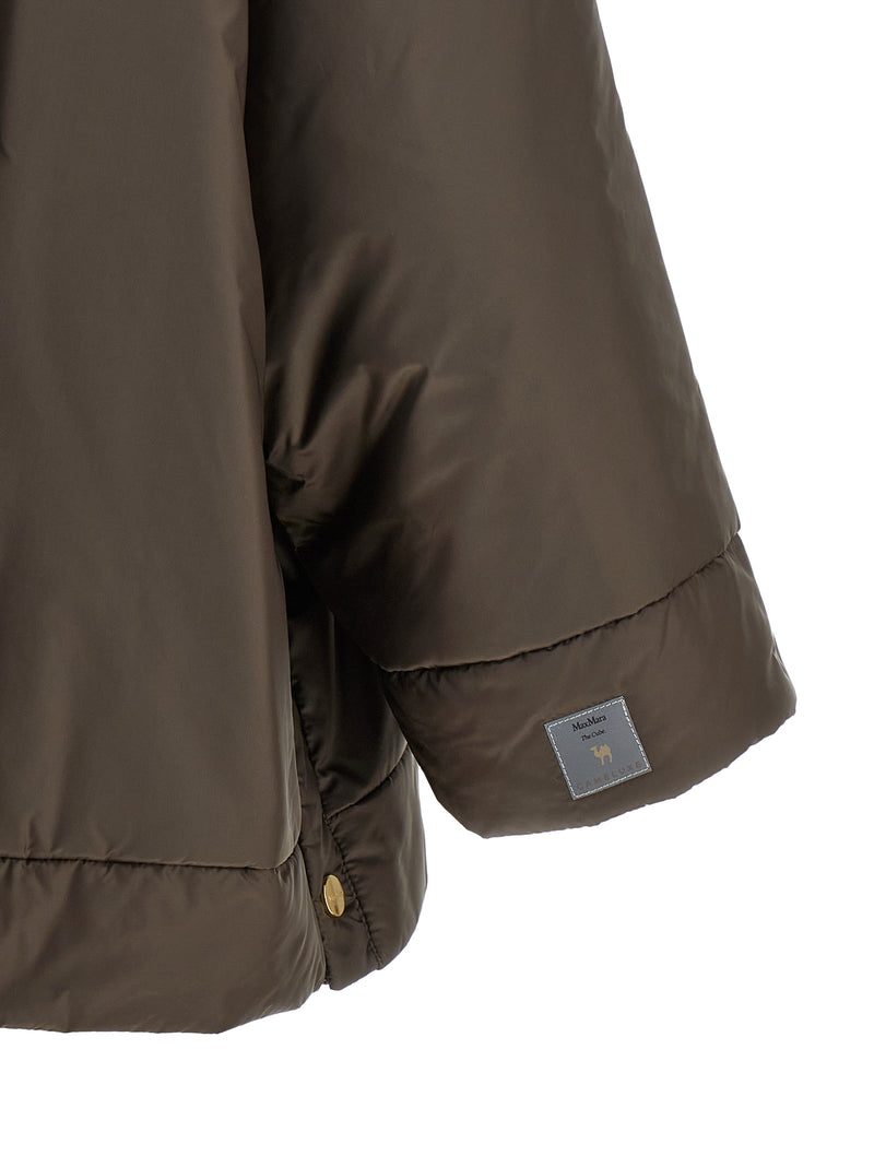 Max Mara MtcFiore Brown Polyester Shell Jacket