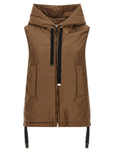 Max Mara The Cube Greengo Brown Sleeveless Jacket
