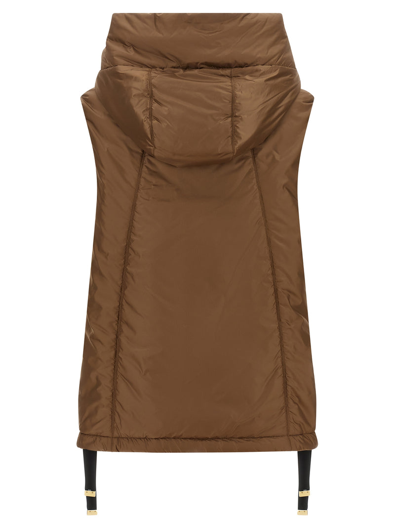 Max Mara The Cube Greengo Brown Sleeveless Jacket