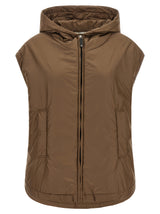 Max Mara The Cube MtcAmbra Brown Sleeveless Jacket