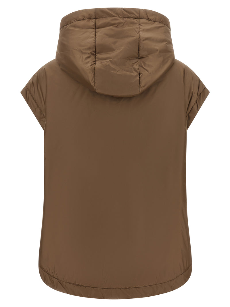 Max Mara The Cube MtcAmbra Brown Sleeveless Jacket