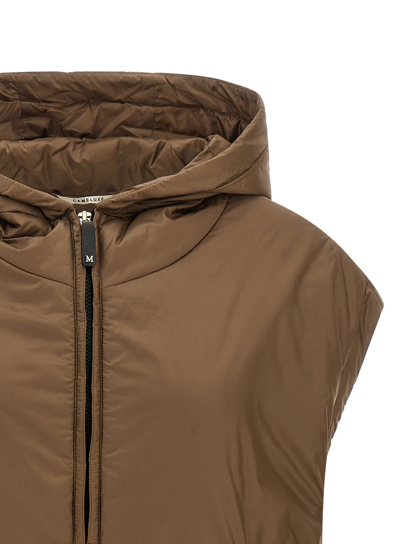Max Mara The Cube MtcAmbra Brown Sleeveless Jacket