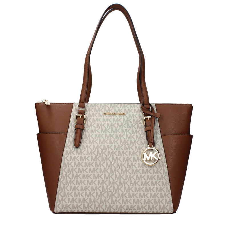 Michael Kors Beige Leather Shoulder Bag - Elegant & Versatile